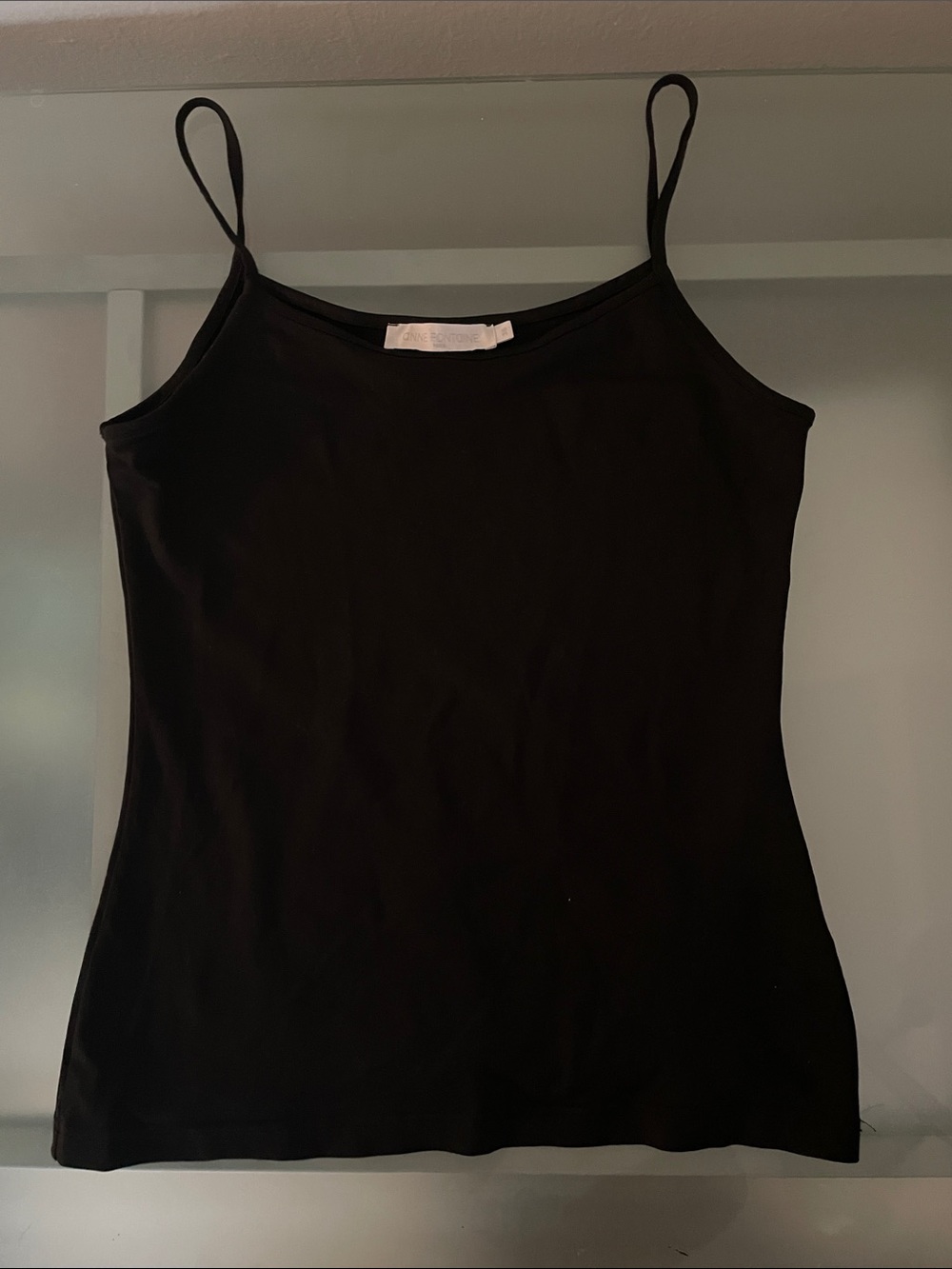 Anne Fontaine Black Spaghetti-Strap Camisole Size 38
